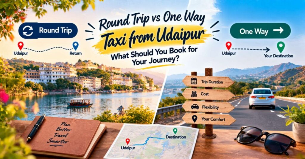 Round Trip vs One-Way Taxi From Udaipur: What Should You Book for Your Journey?