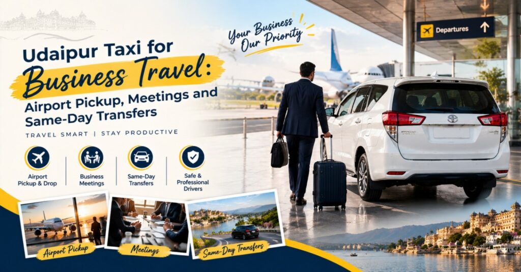 Udaipur Taxi for Business Travel: Airport Pickup, Meetings and Same-Day Transfers