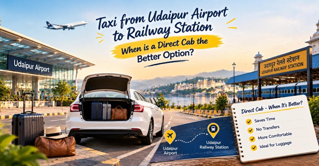Udaipur Airport to Railway Station Taxi