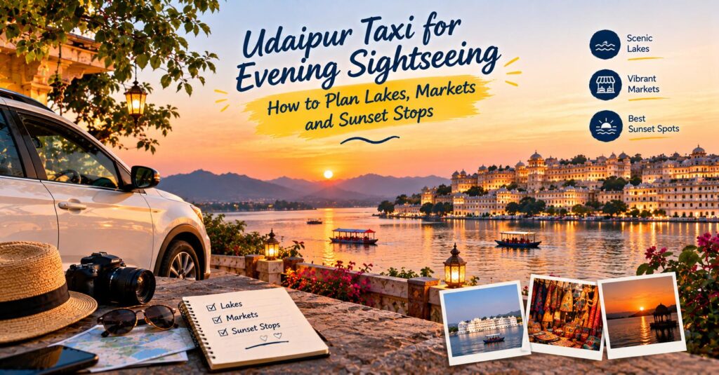 Evening Taxi Service in Udaipur for Sunset & Sightseeing