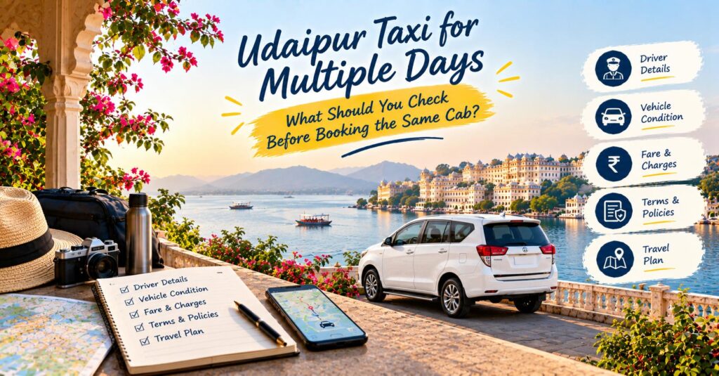 Udaipur Taxi for Multiple Days: What Should You Check Before Booking the Same Cab?