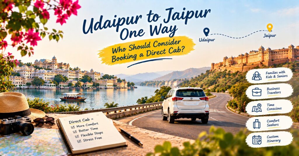 Udaipur to Jaipur One-Way Taxi: Who Should Consider Booking a Direct Cab?